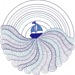 Sailing Ship Blue Work