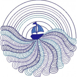 Sailing Ship Blue Work
