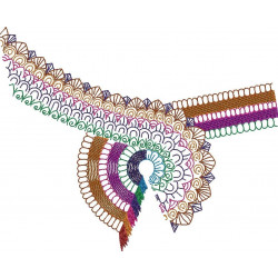 Colorful Redwork Art
