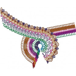 Colorful Redwork Art