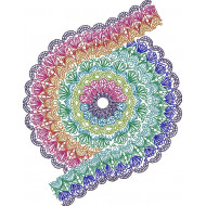 Colorful swirl Redwork