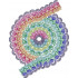 Colorful swirl Redwork
