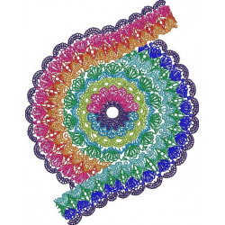 Colorful swirl Redwork