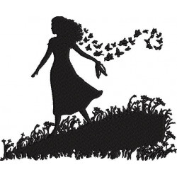 Butterfly Girl Black
