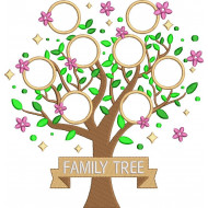 Family Tree with Name Applique