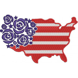 Floral USA Flag