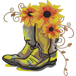 Flowers In Boots