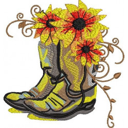 Flowers In Boots