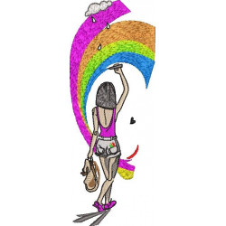 Girls With Rainbow