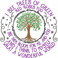 I see tree of green red roses too colored