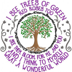 I see tree of green red roses too colored