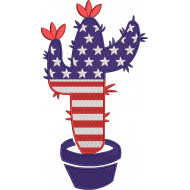 USA Cactus Patriotic
