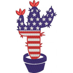 USA Cactus Patriotic
