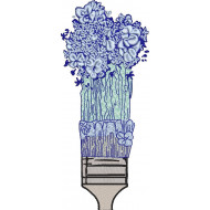 Floral Paint Brush