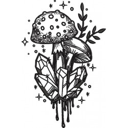 Mushrooms With Crystal Mushrooms With Crystal