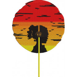 Sunset Girl Shadow