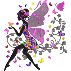 Floral Fairy Sitting