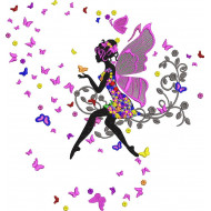 Floral Fairy with Butterflies