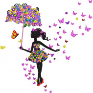 Floral umbrella Girl