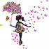 Floral umbrella Girl