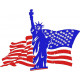 USA Flag Statue Of Liberty