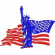 USA Flag Statue Of Liberty