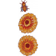 Honey Bee With Flower