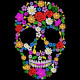 Floral Skull Embroidery Pattern