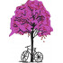 Pink Tree with Bicycle 