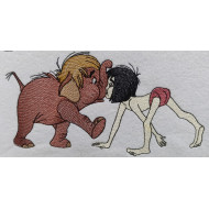 Jungle Boy And Baby Elephant