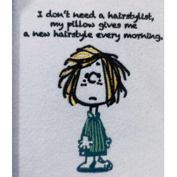 Pillow Hairstyle Funny Quote 