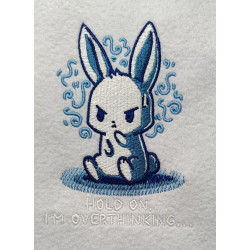 I'm Overthinking Funny Rabbit Quote