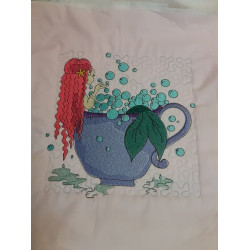 Mermaid Taking Bubble Bath