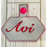 Horizontal Hexagon Key Fob - ITH