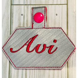 Horizontal Hexagon Key Fob - ITH