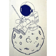 Astronaut Sitting On Moon