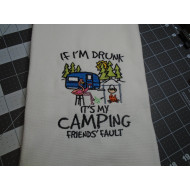 Camping Friends Flamingo Quote