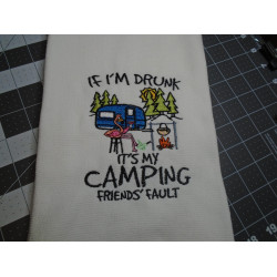 Camping Friends Flamingo Quote