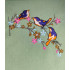 Bluebirds and Flowers