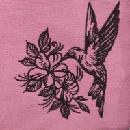 Hummingbird On Flowers Colorwork Art