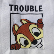 Trouble Embroidery Design