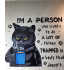 Trapped In a Body Funny Cat Quote 