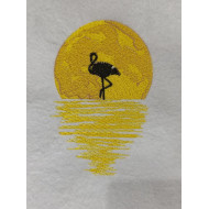 Flamingo In Moonlight