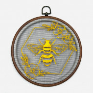 Bee Hexagonal Floral Frame