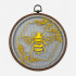 Bee Hexagonal Floral Frame