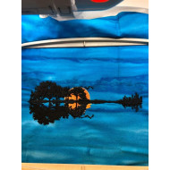 Trees and Sun Set Reflection In Water Pattern