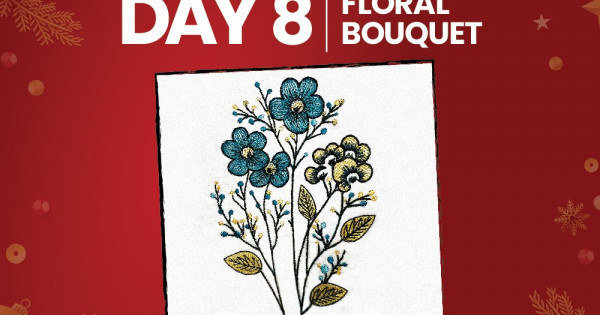 Floral Bouquet Embroidery Design