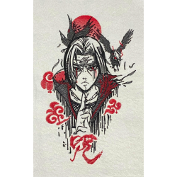 Itachi Uchiha Embroidery Design