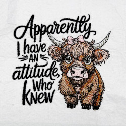 Attitude Highland Cow Funny Saying 