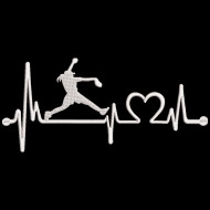 Bowling Girl Heart Beat Embroidery Design